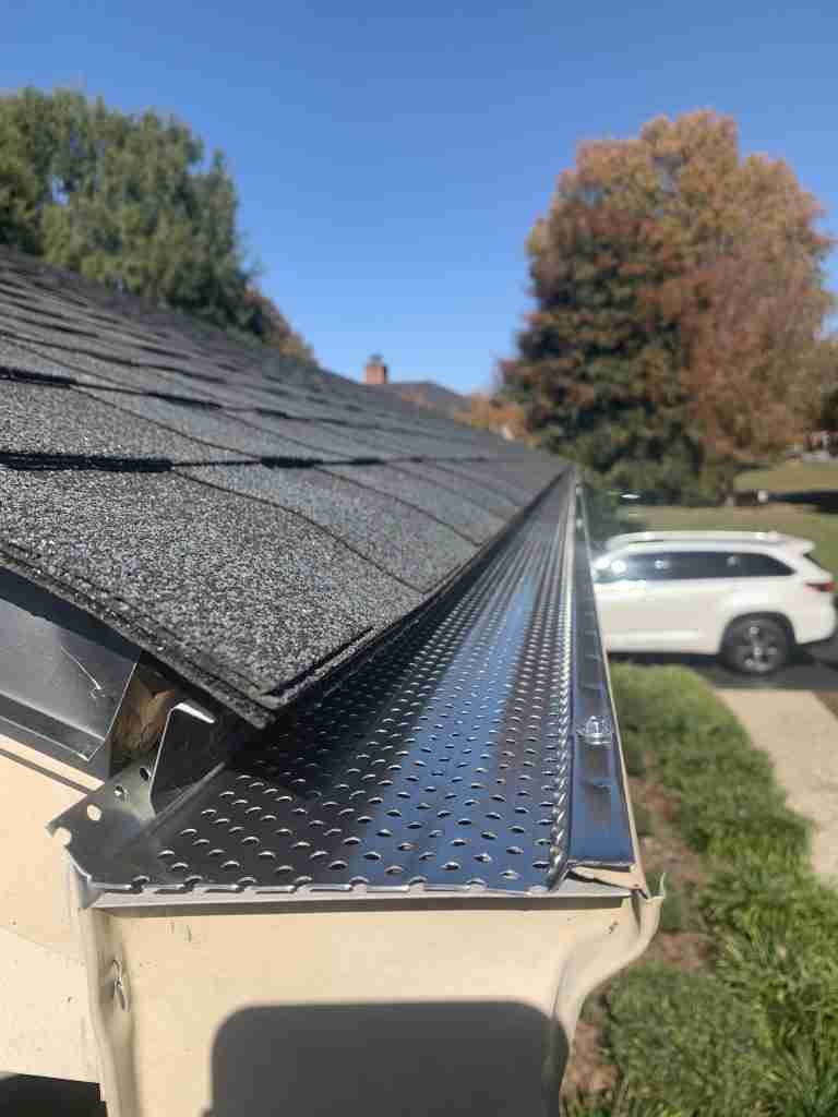 house showing gutter and gutter guard